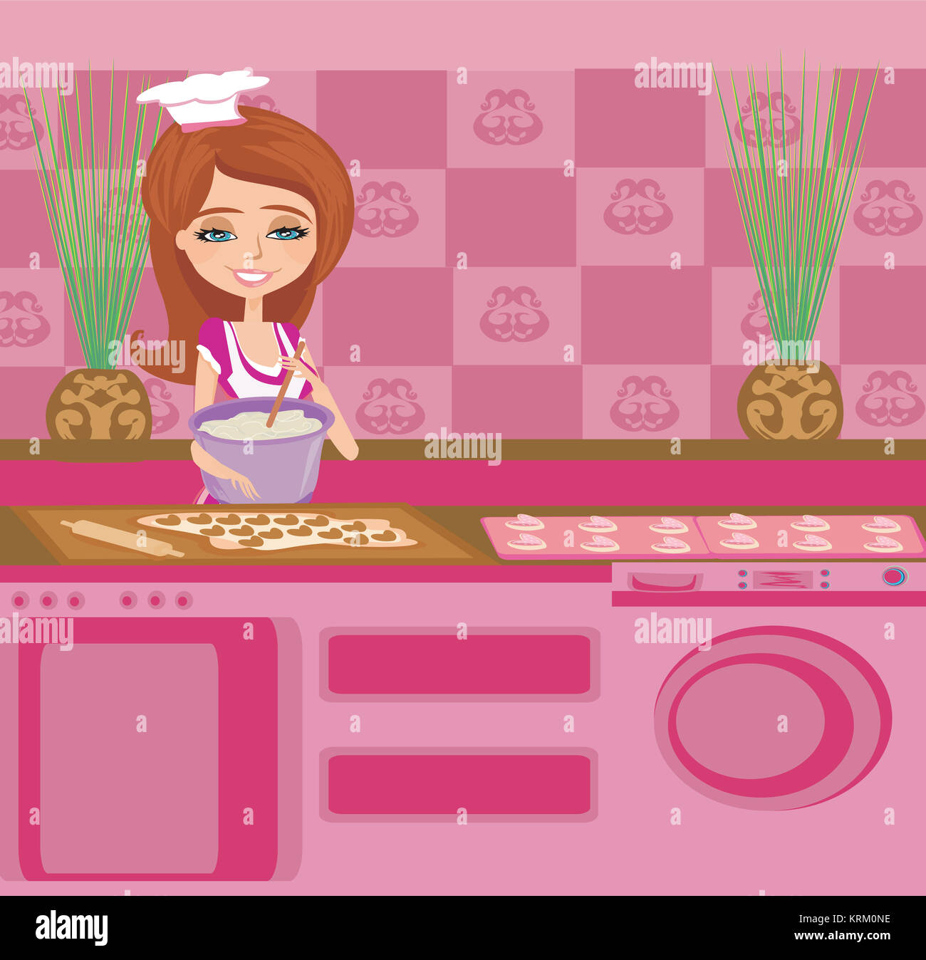 Lady eating cake illustration hi-res stock photography and images - Page 2  - Alamy