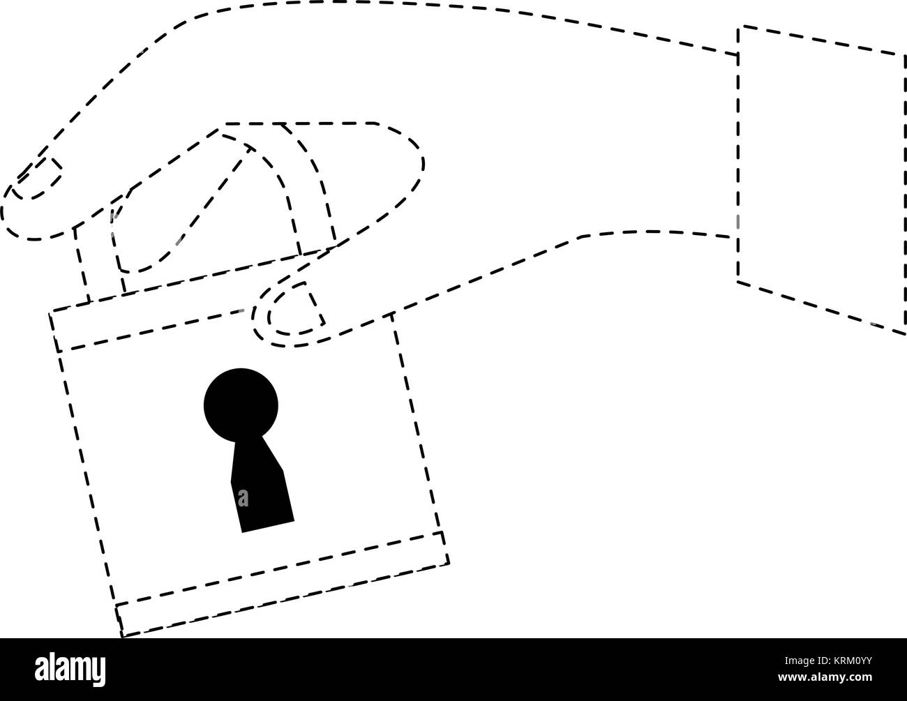 Hand with padlock Stock Vector Image & Art - Alamy
