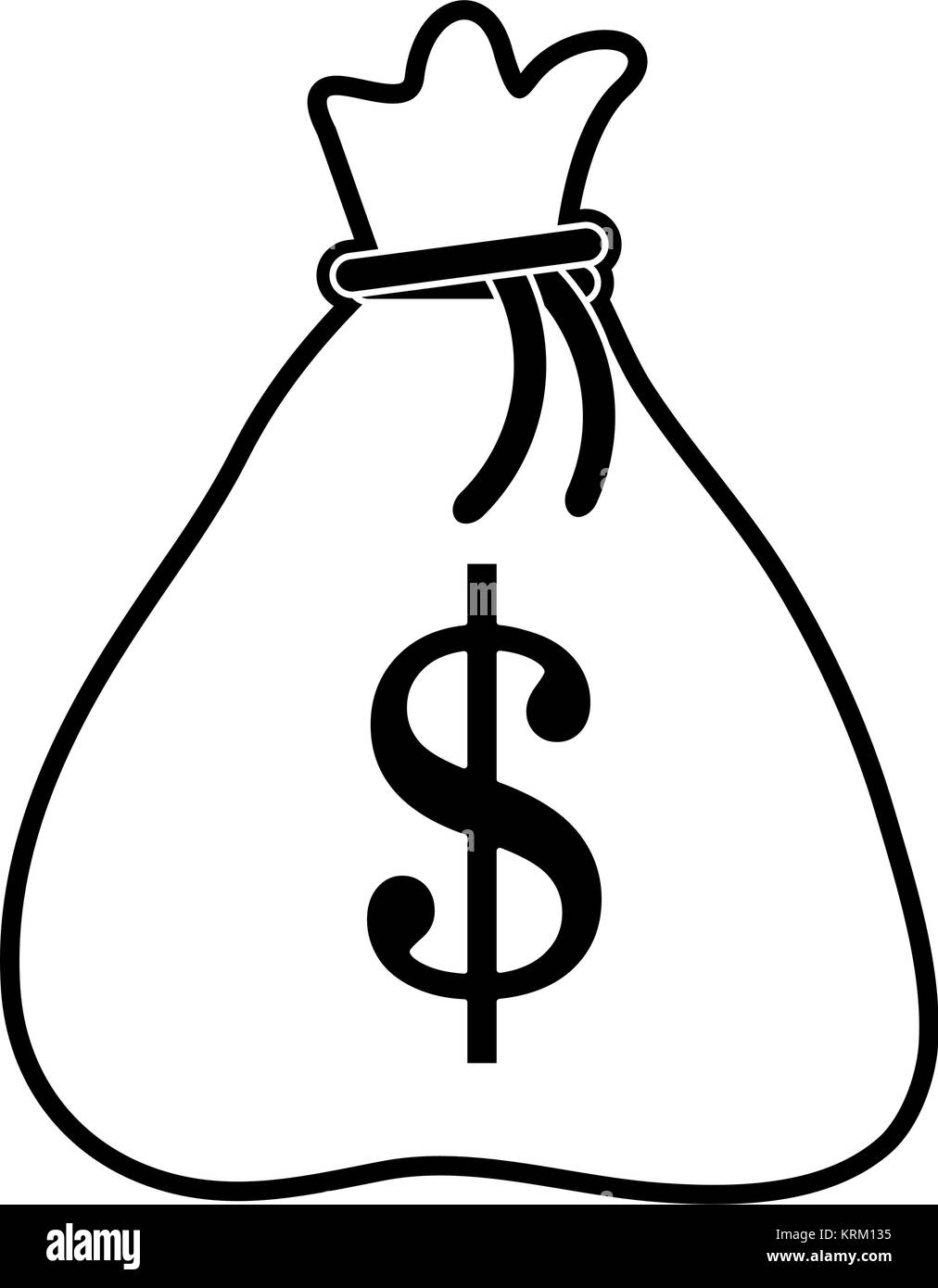 Money bag isolated Stock Vector Image & Art - Alamy