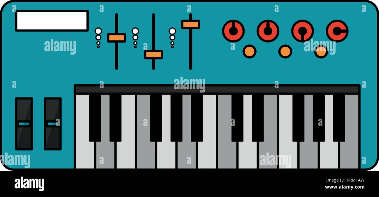 Keypad Drawing Music Music keyboard isolated Stock Vector Image & Art - Alamy