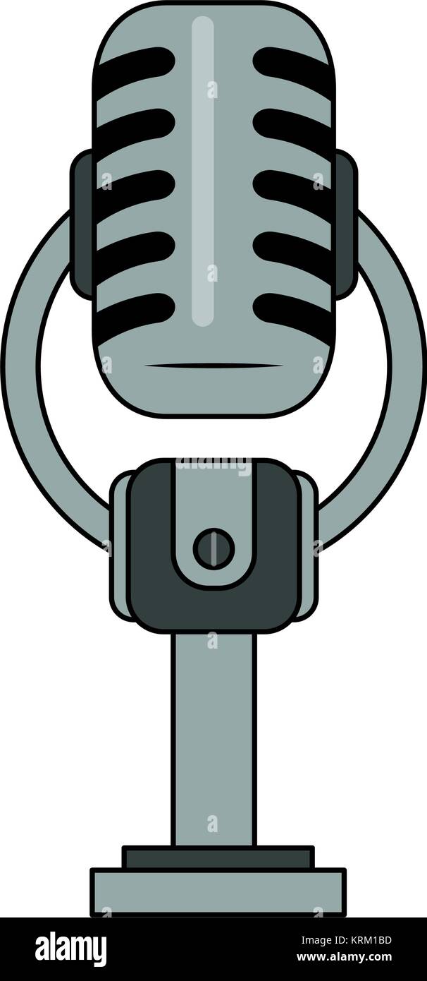 Vintage microphone device Stock Vector Image & Art - Alamy