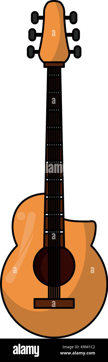 Acoustic guitar music instrument Stock Vector Image & Art - Alamy