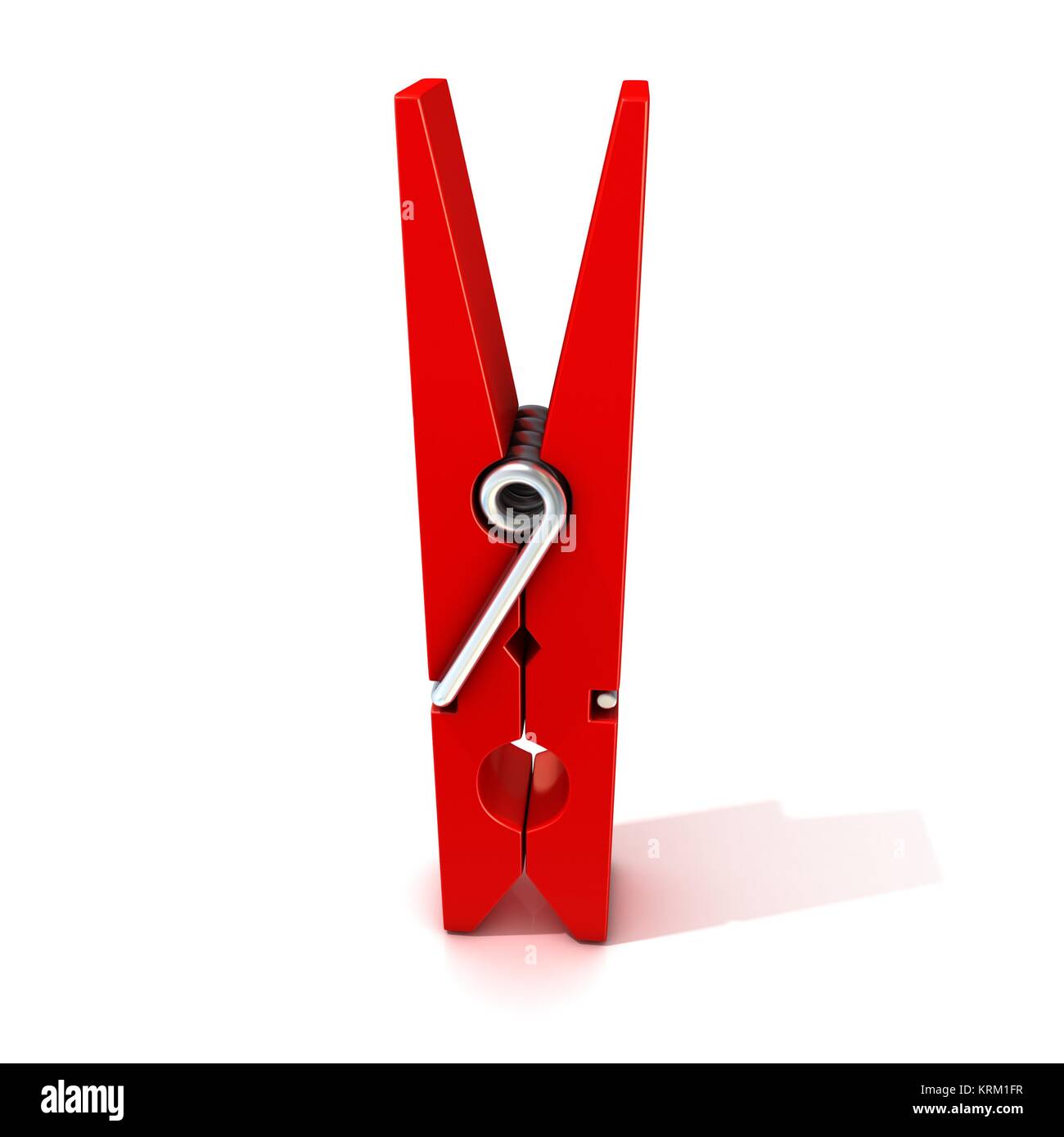 Red clothes pin. Closed standing Stock Photo Alamy