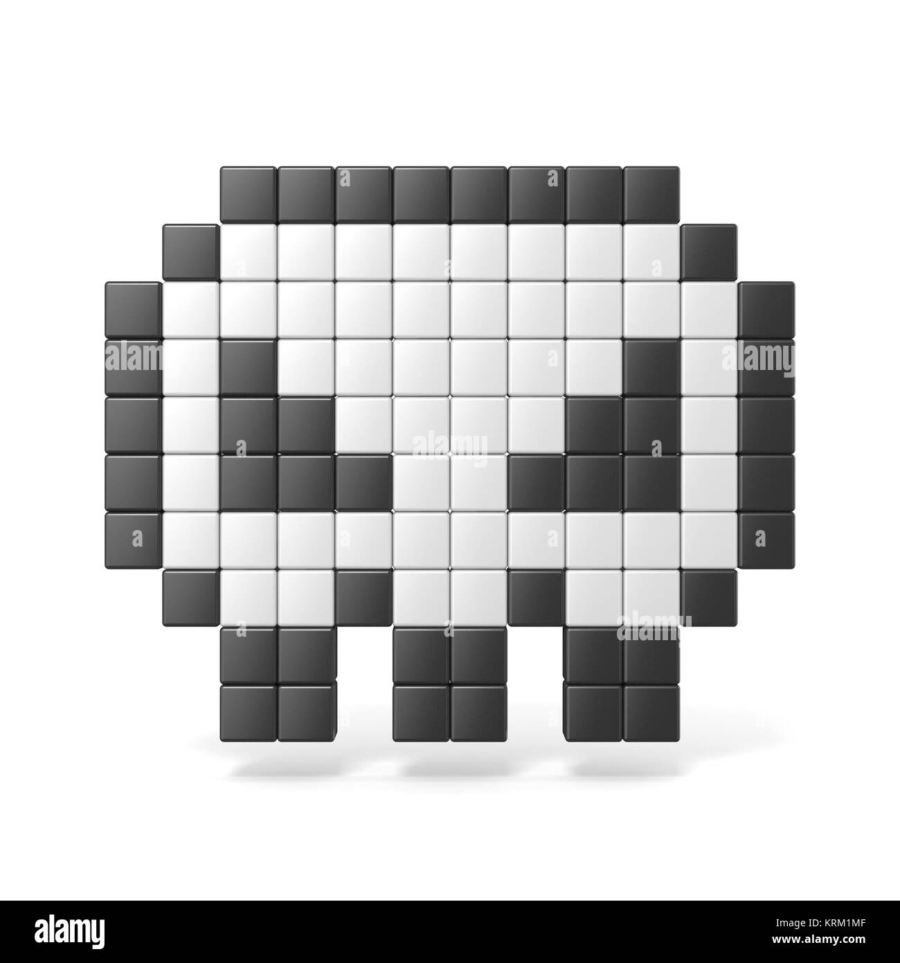 Pixel skull Black and White Stock Photos & Images - Alamy