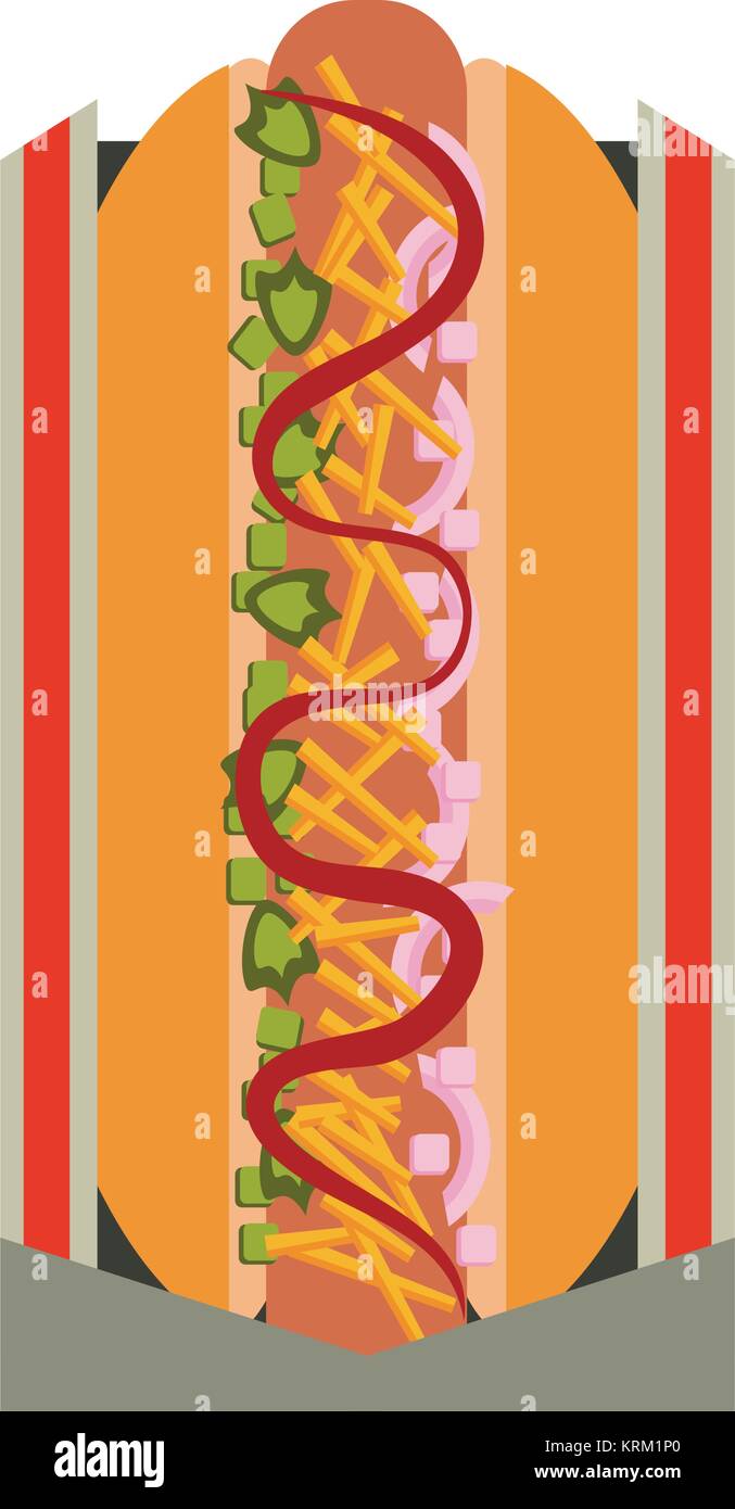 Hot dog fast food Stock Vector Image & Art - Alamy