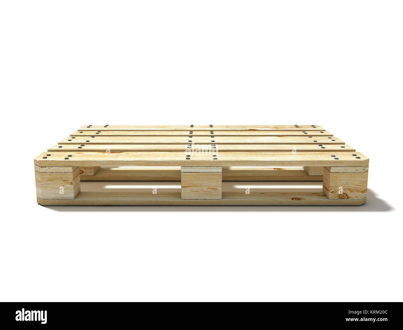 Euro pallet. Side view. 3D Stock Photo Alamy