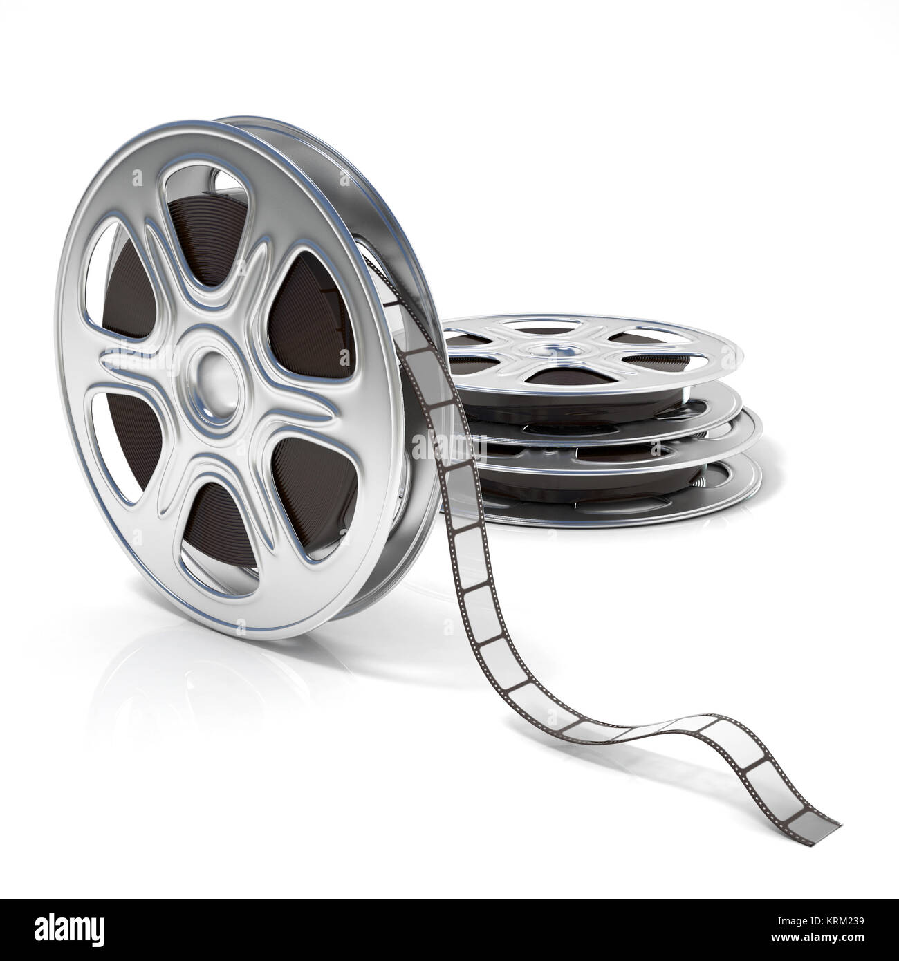 Film reels. Video icon. 3D Stock Photo - Alamy