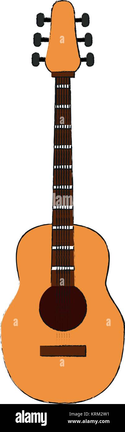 Acoustic guitar music instrument Stock Vector Image & Art - Alamy
