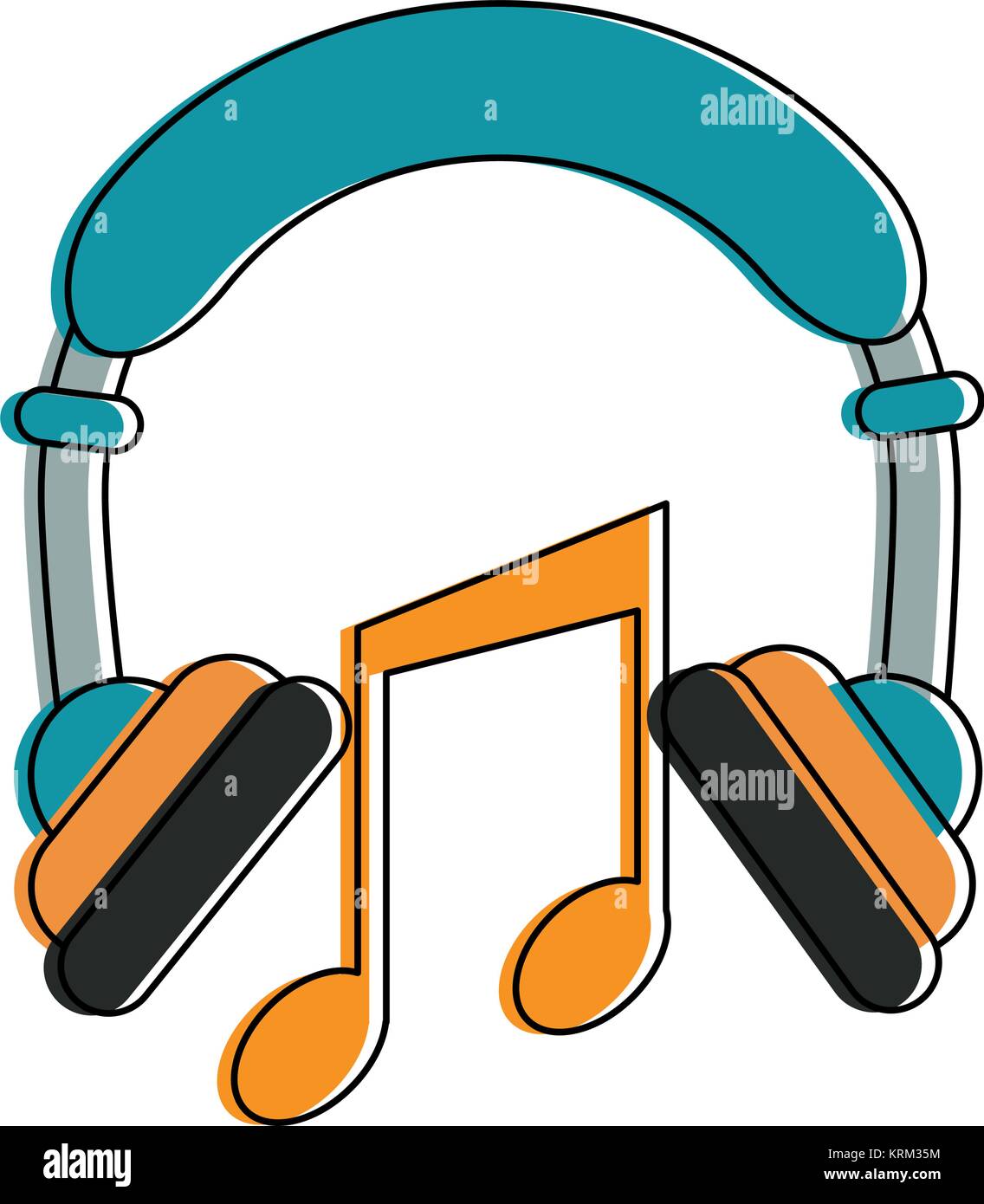 Music headphones device Stock Vector Image & Art - Alamy