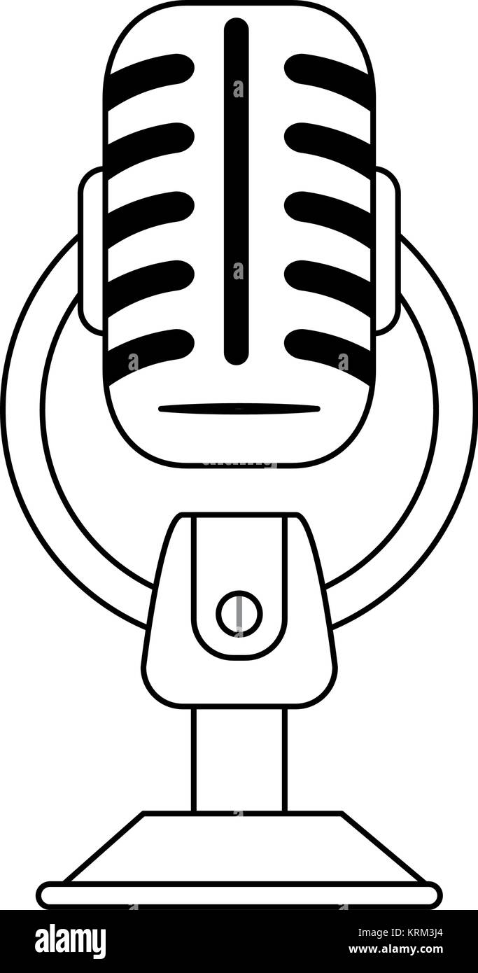 Vintage microphone device Stock Vector Image & Art - Alamy