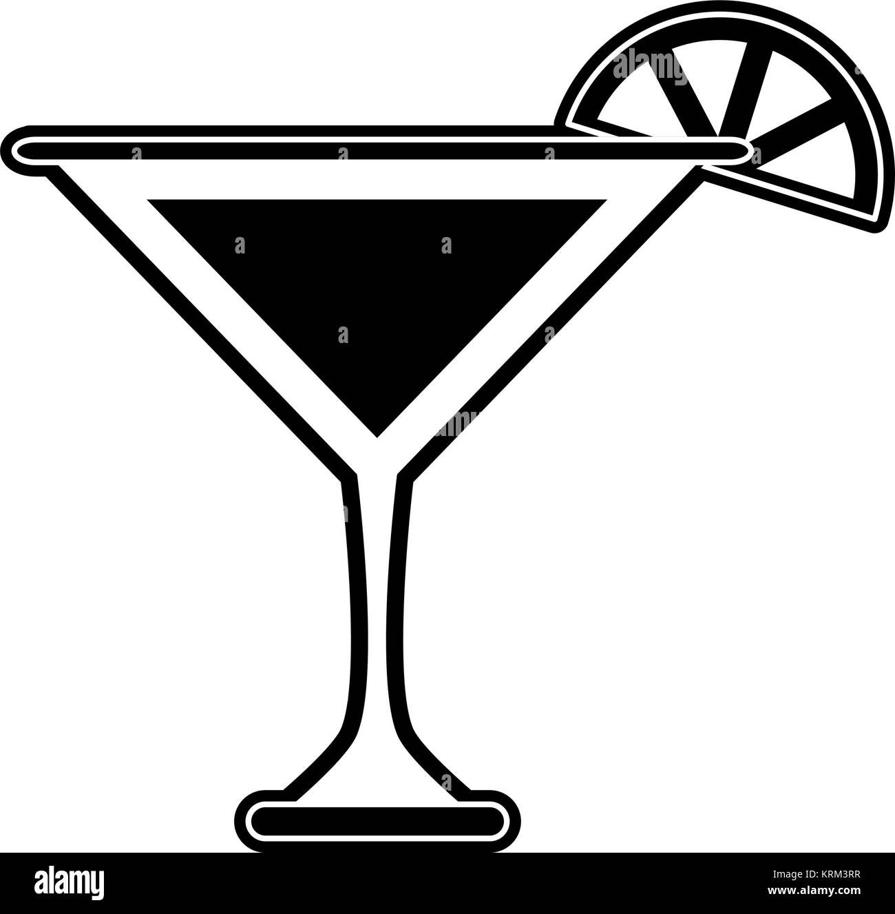Cosmopolitan Cocktail Black and White Stock