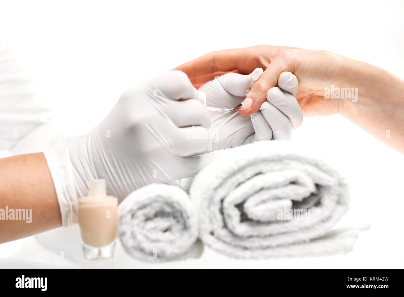 natural french,delicate feminine hands Stock Photo Alamy