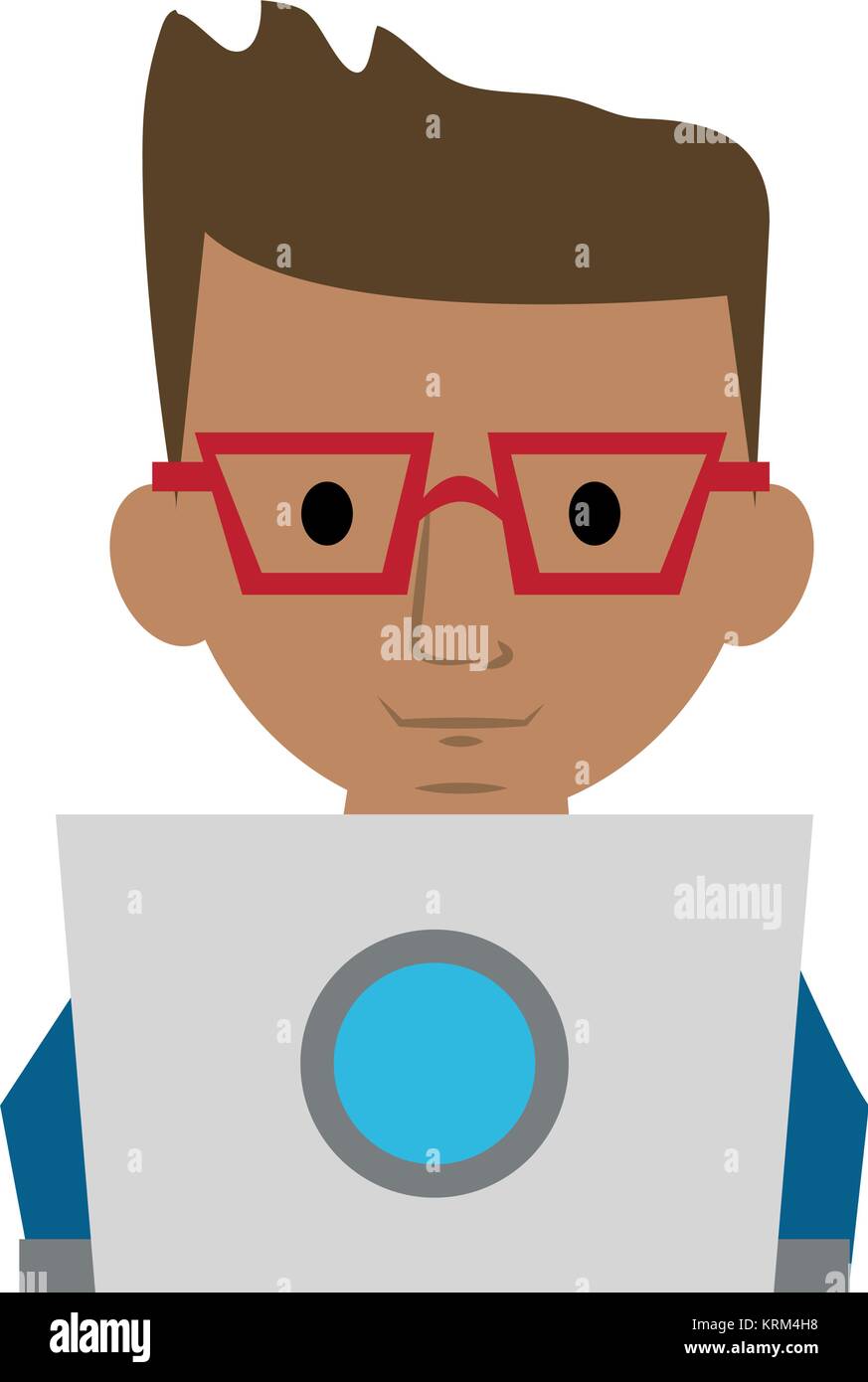 Guy in laptop Stock Vector Image & Art - Alamy