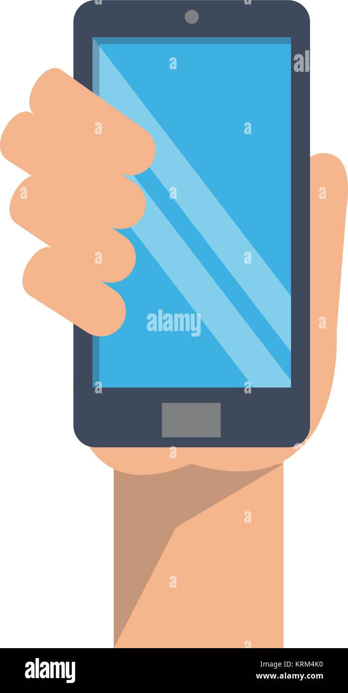 Hand with smartphone Stock Vector Image & Art - Alamy