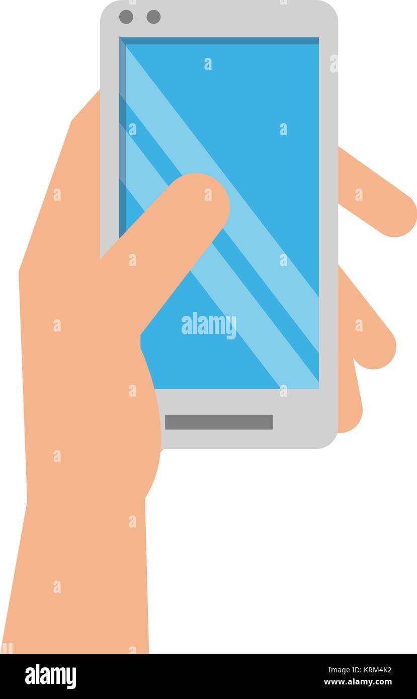Hand with smartphone Stock Vector Image & Art - Alamy