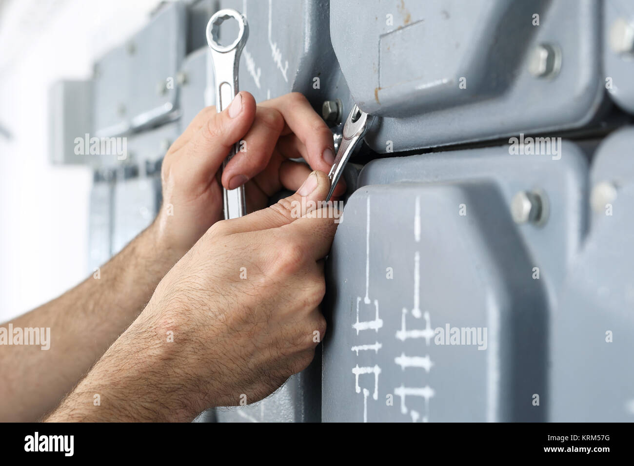 plugs,electrical switches plugs on the dashboard Stock Photo Alamy