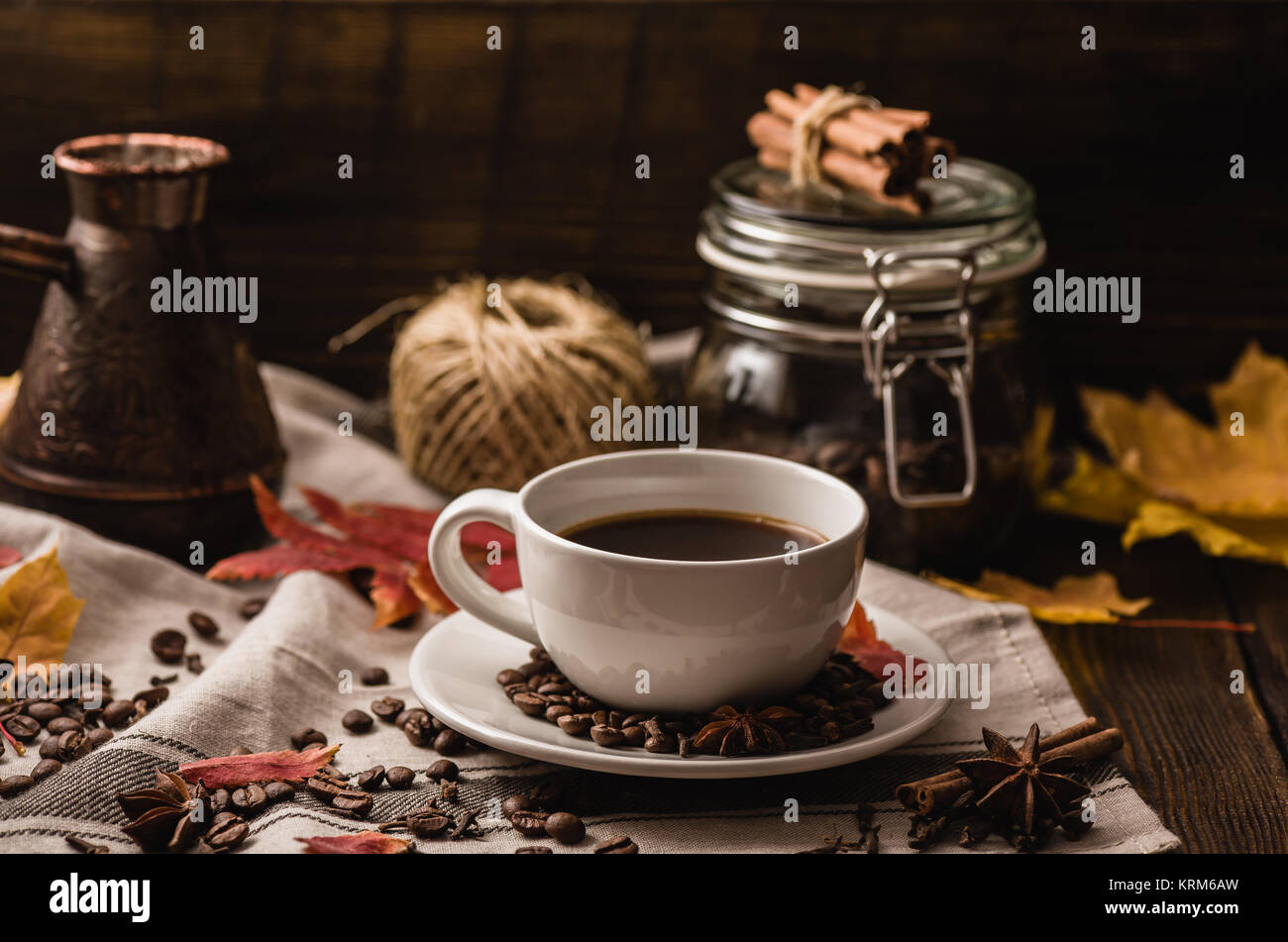 Coffee Cup on Table Stock Photo Alamy