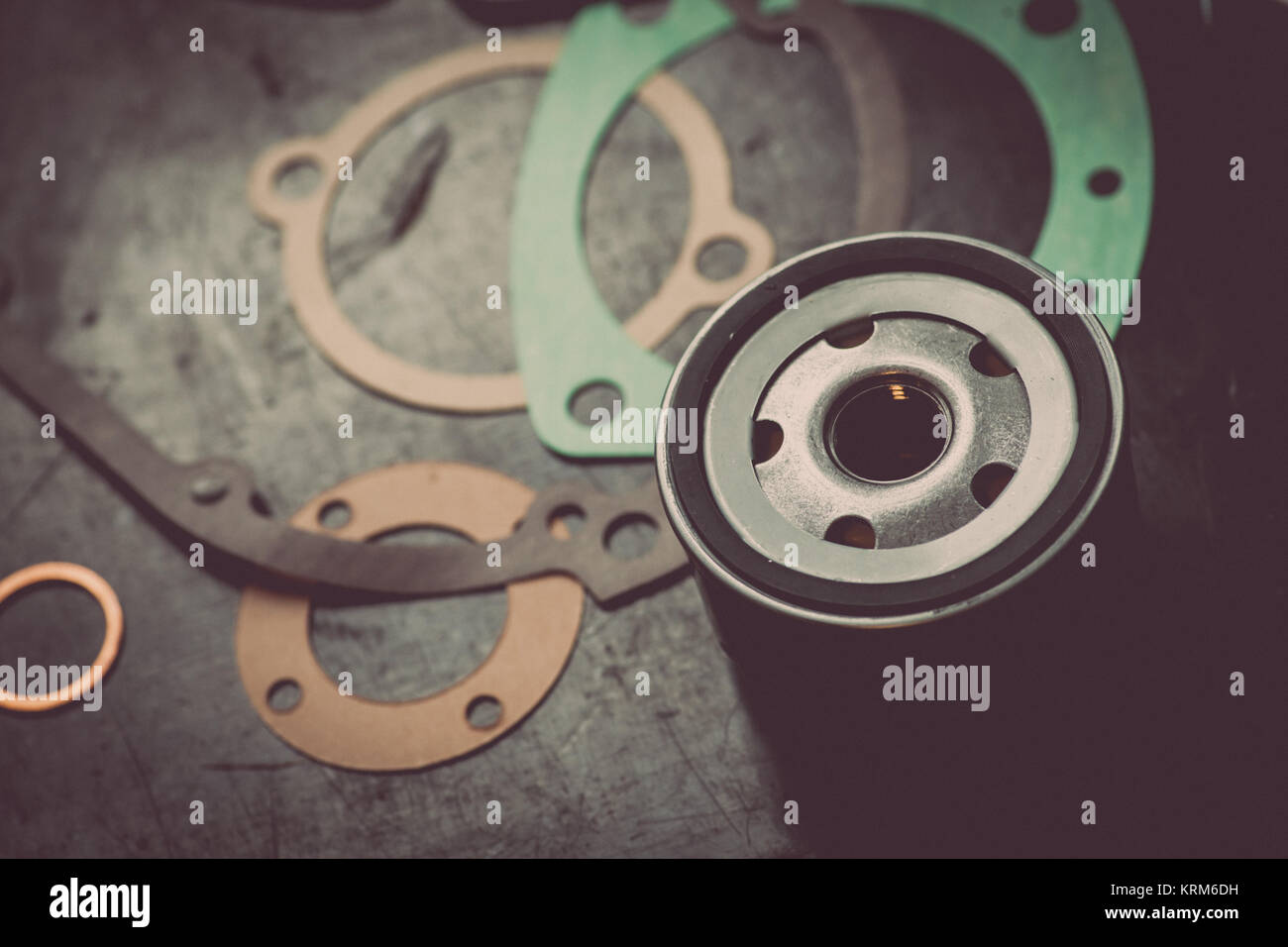 Various engine gaskets Stock Photo Alamy