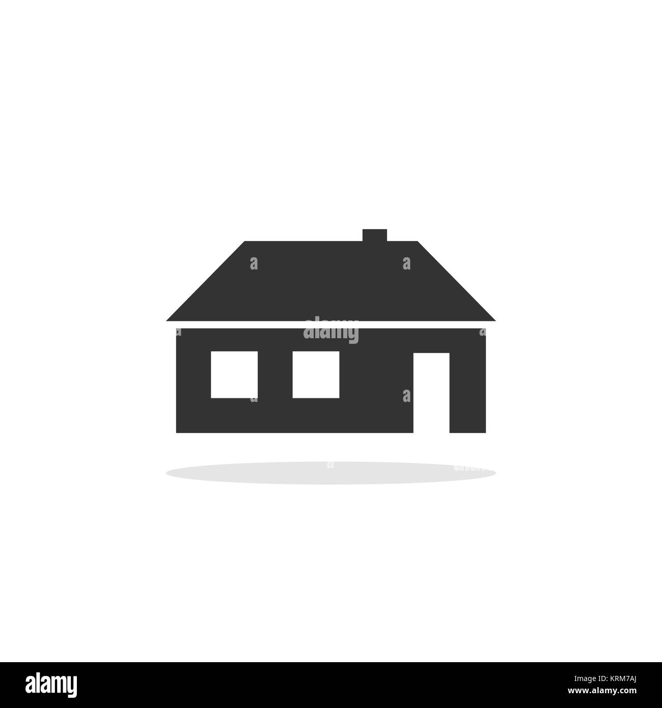 House icon illustration. Home sign isolated on white background Stock ...