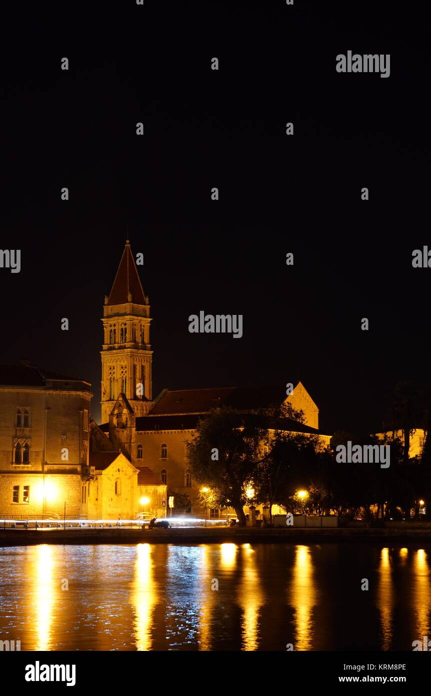 laurentius cathedral in trogir at night Stock Photo