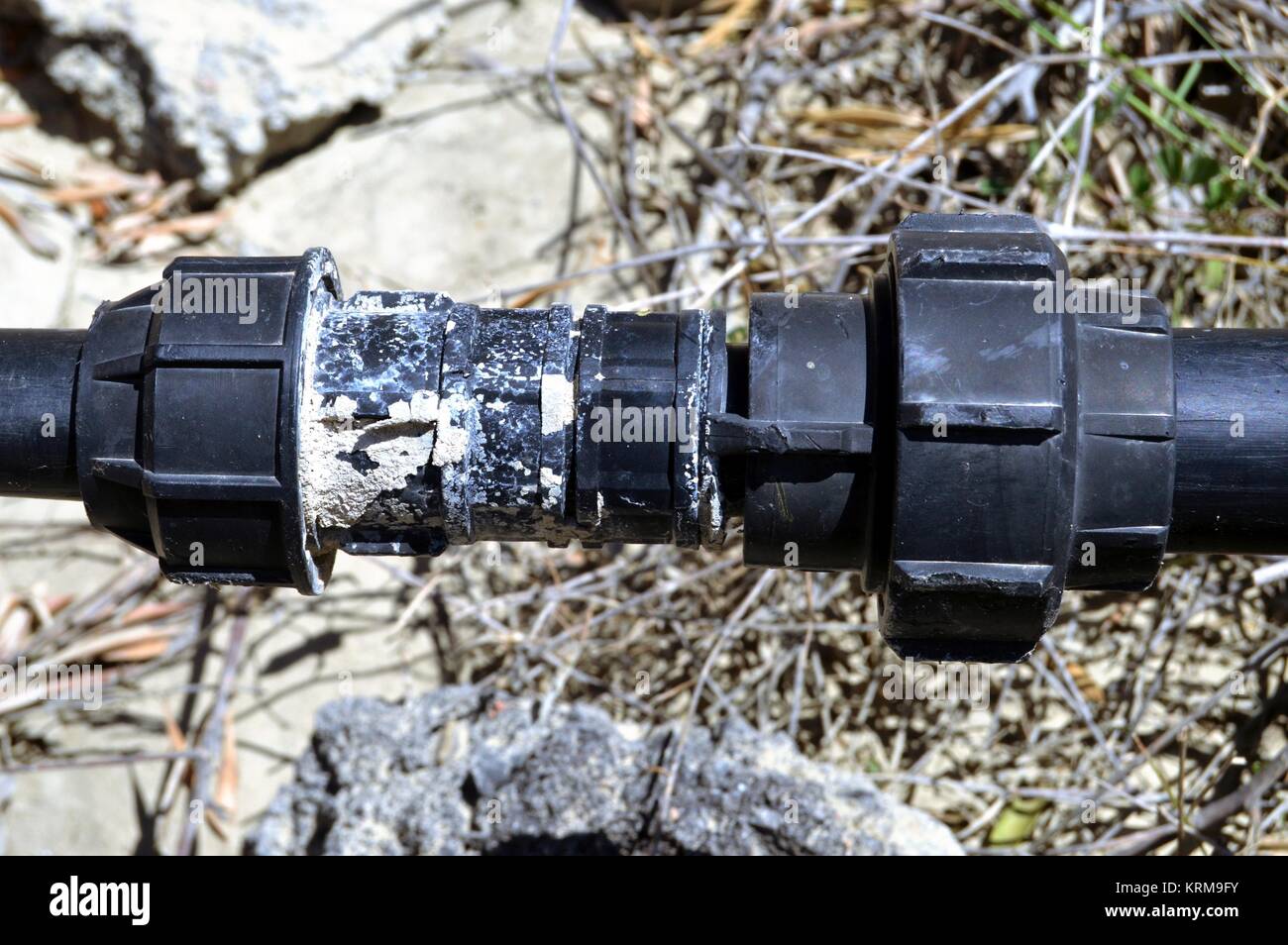 Join plastic water pipe Stock Photo Alamy