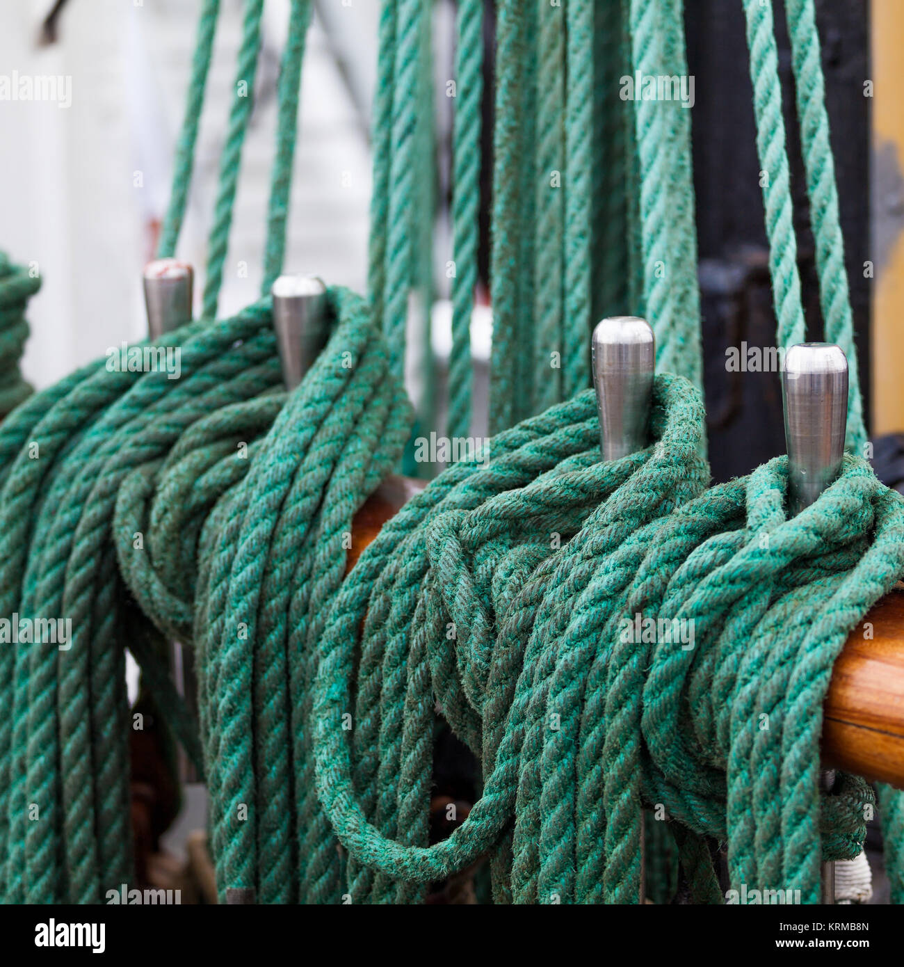 rope on boat Stock Photo - Alamy