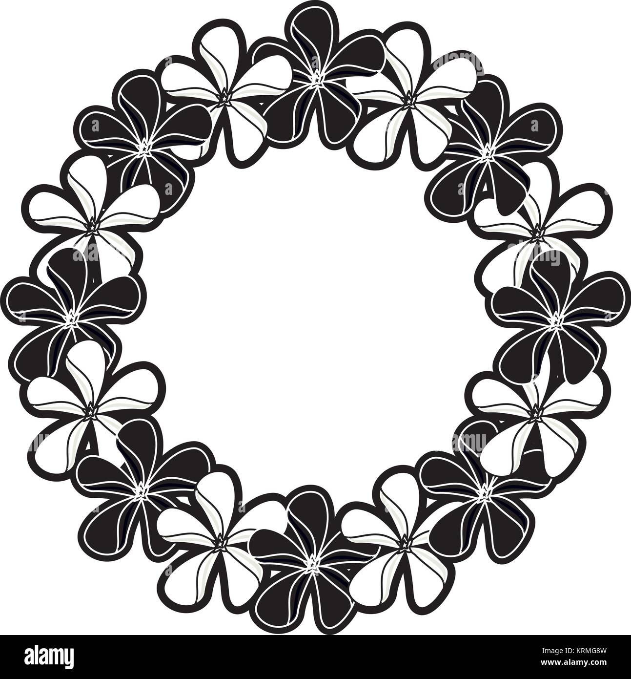 frame with flowers vector illustration Stock Vector Image & Art - Alamy
