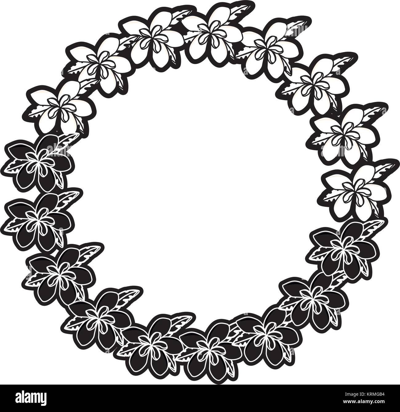 frame with flowers vector illustration Stock Vector Image & Art - Alamy