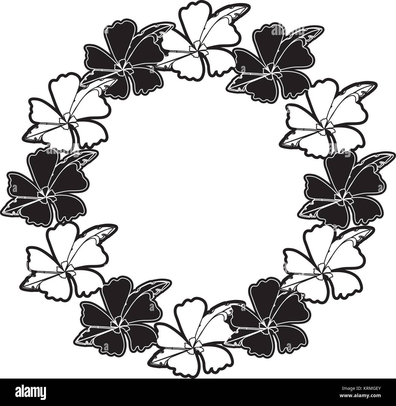 frame with flowers vector illustration Stock Vector Image & Art - Alamy