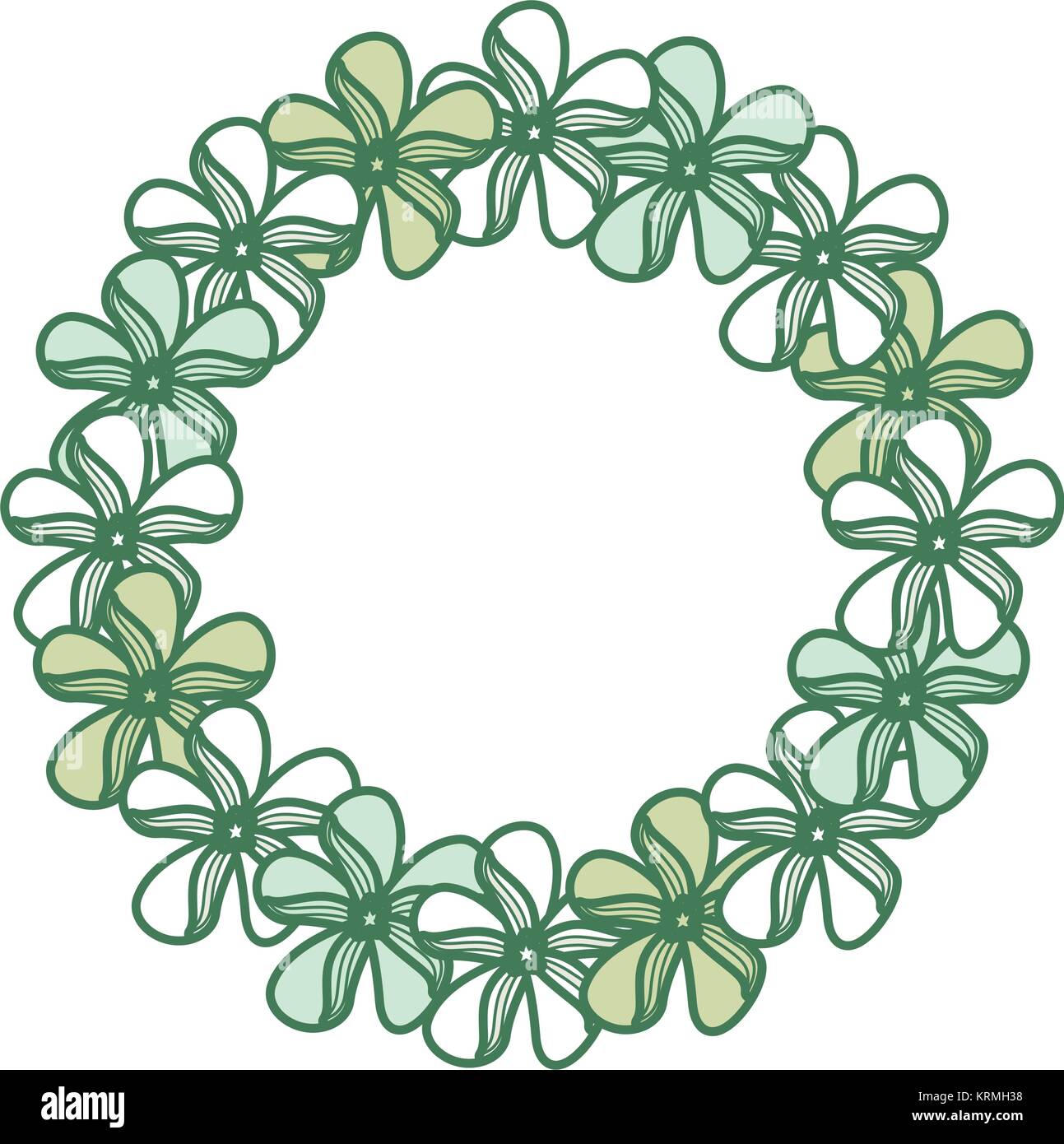 frame with flowers vector illustration Stock Vector Image & Art - Alamy