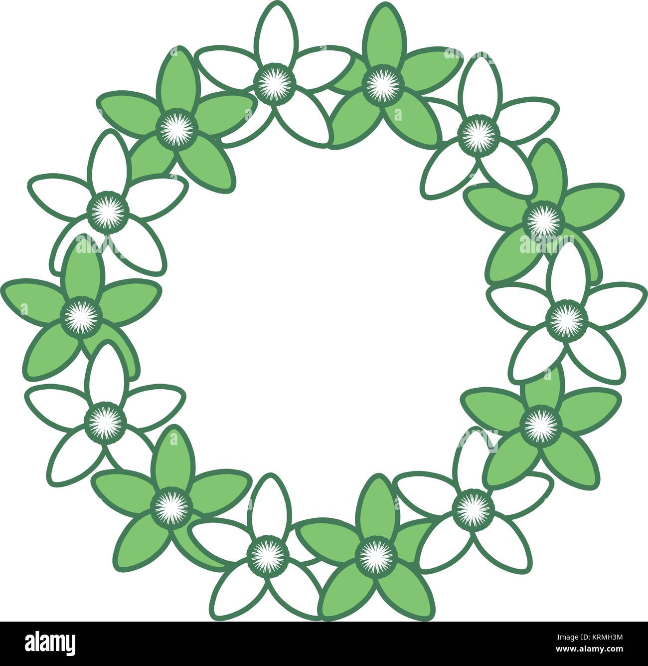 frame with flowers vector illustration Stock Vector Image & Art - Alamy