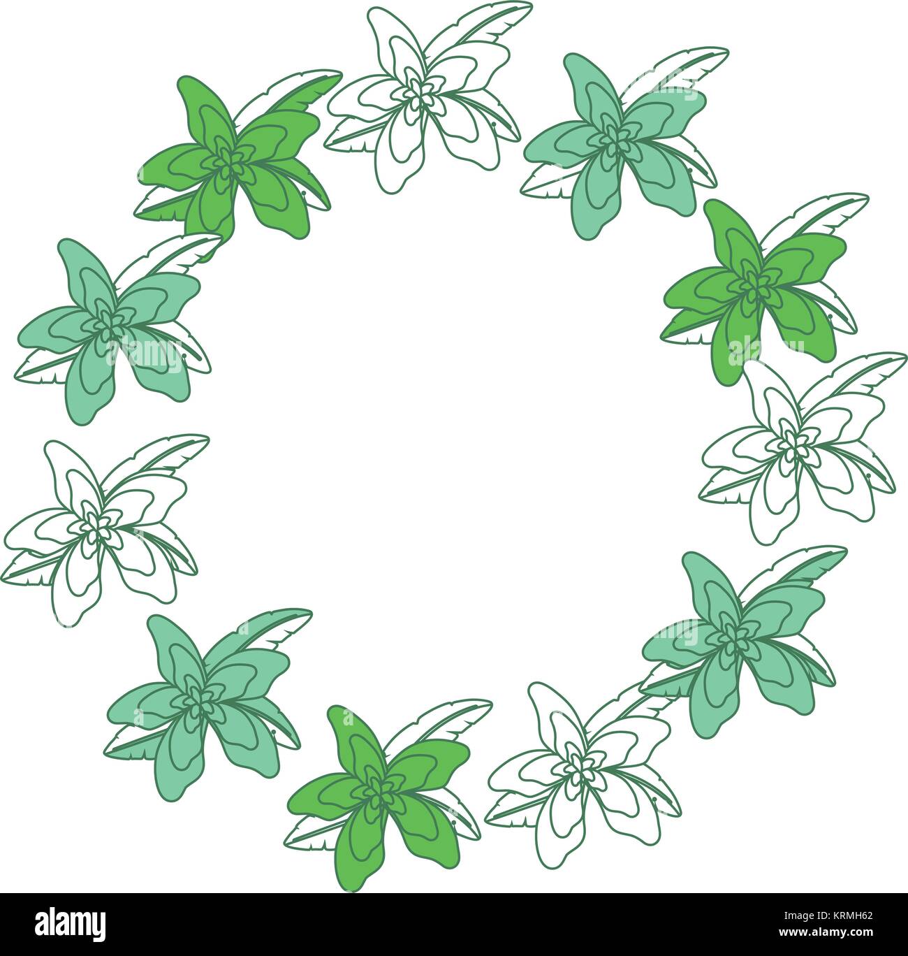frame with flowers vector illustration Stock Vector Image & Art - Alamy