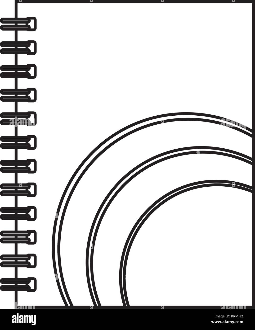 Circular Pattern Examples Notebook notebook with circular lines vector illustration Stock Vector Image ...