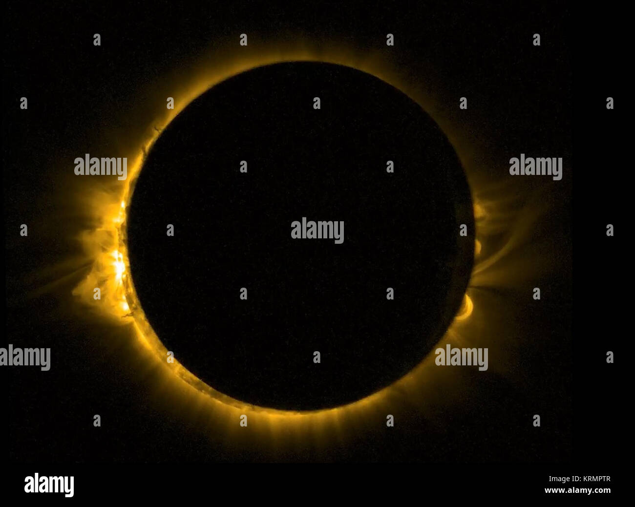 ESA's PROBA-2 View of Europe's Solar Eclipse (16875032612) Stock Photo