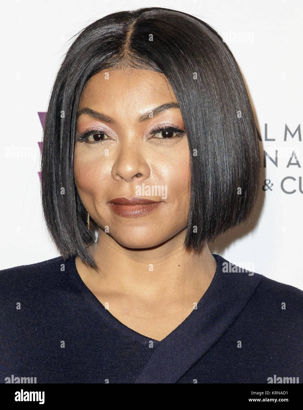 American actress and singer Taraji P. Henson arrives on the red carpet for a screening of the film “Hidden Figures” at the Smithsonian’s National Museum of African American History and Culture, Wednesday, Dec. 14, 2016 in Washington DC. The film is based on the book of the same title, by Margot Lee Shetterly, and chronicles the lives of Katherine Johnson, Dorothy Vaughan and Mary Jackson -- African-American women working at NASA as “human computers,” who were critical to the success of John Glenn’s Friendship 7 mission in 1962. Photo Credit: (NASA/Joel Kowsky) Taraji P. Henson 2016 Stock Photo