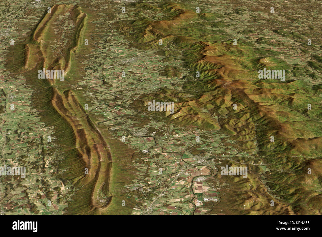 Verstile Ridges Contrasting Ridges in Virginia Stock Photo - Alamy