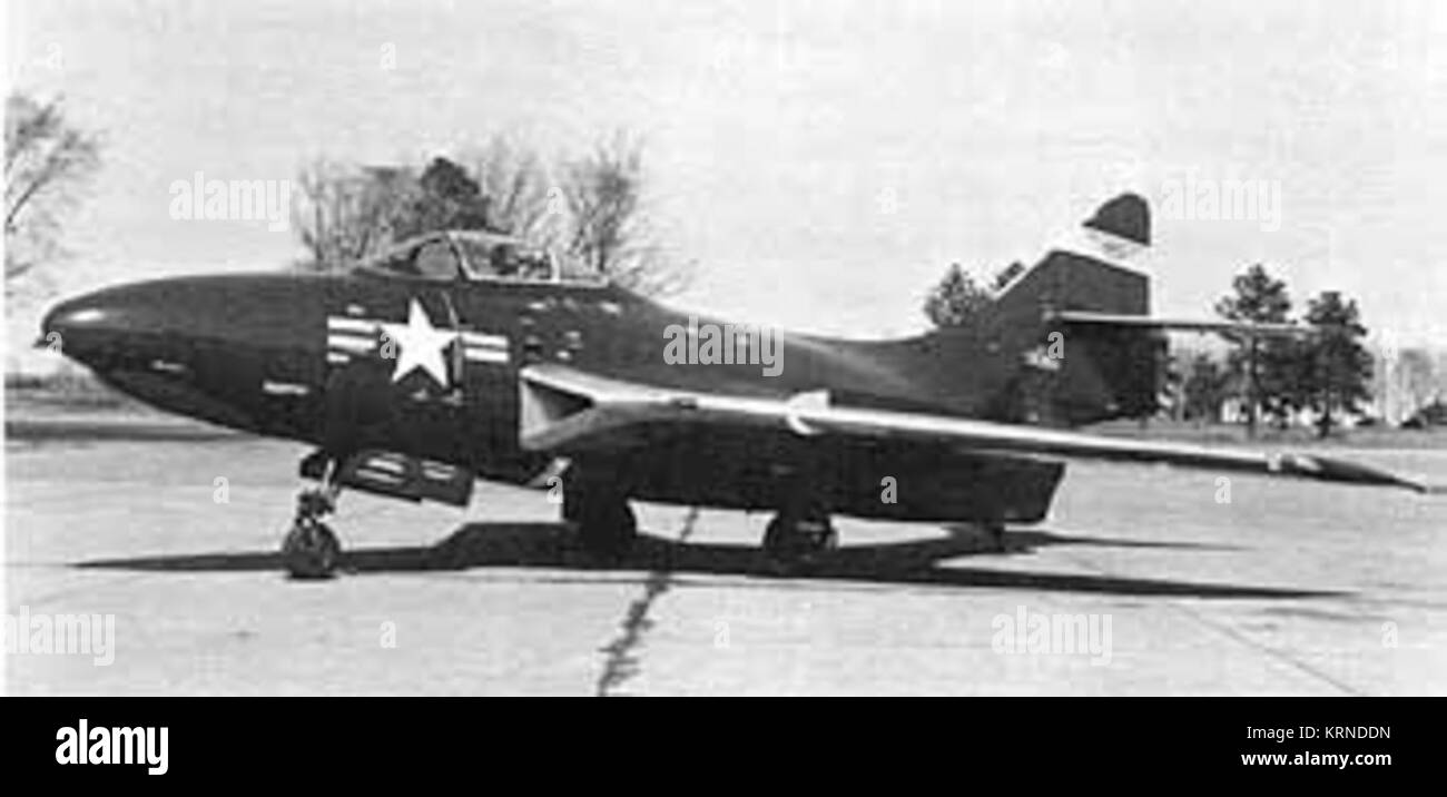 Grumman F9F-7 Cougar at the National Advisory Committee for Aeronautics in the 1950s Stock Photo