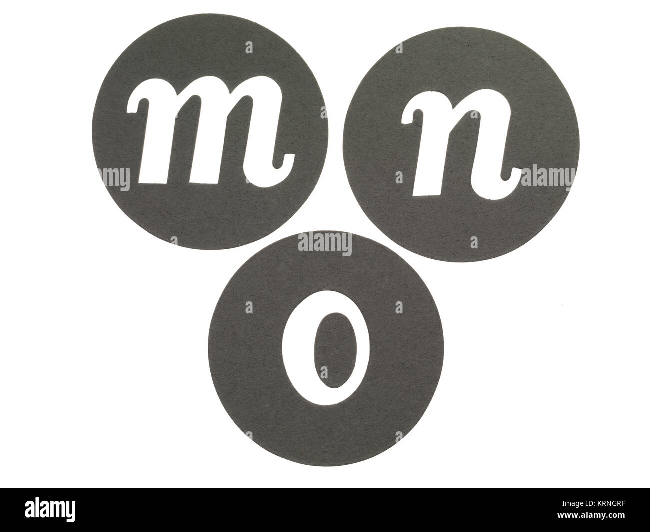 Letter mno Cut Out Stock Images & Pictures - Alamy