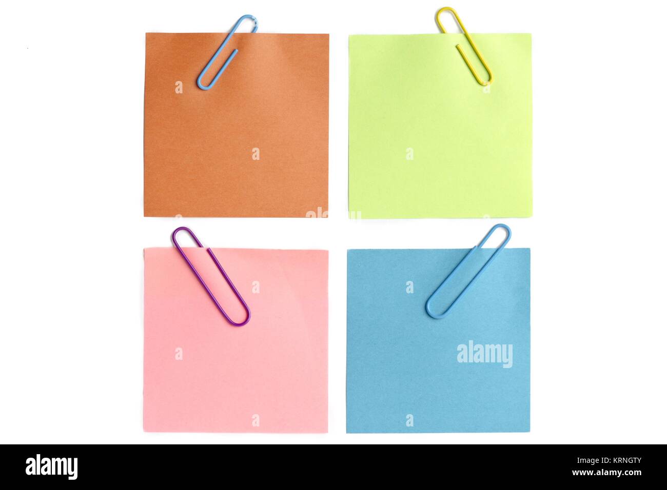 paperclips and notes Stock Photo