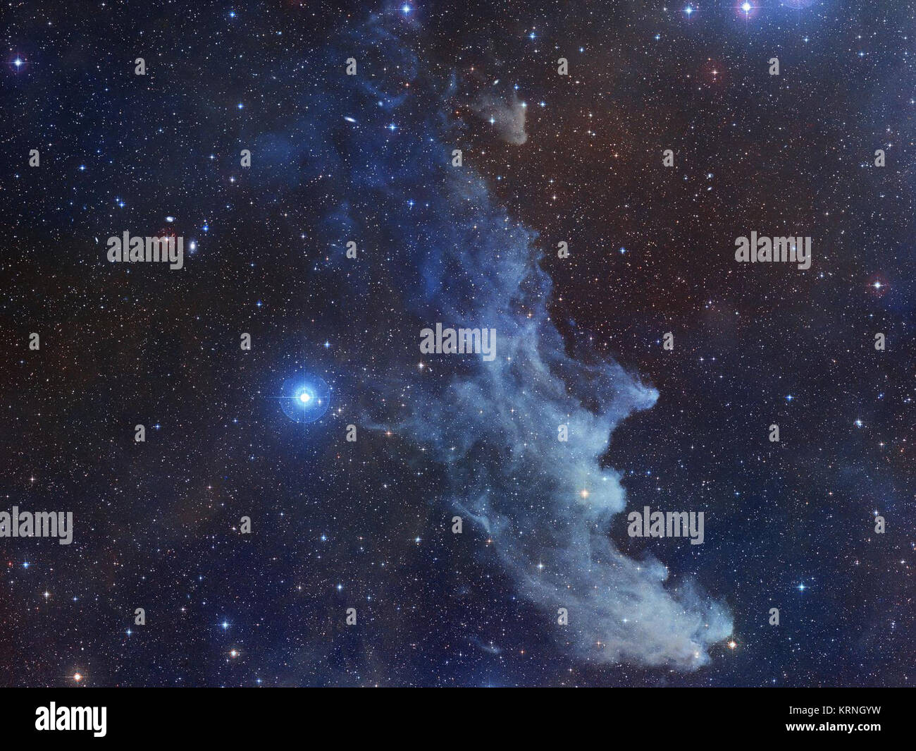 NASA Witch Head Nebula Digitized Sky Survey Stock Photo
