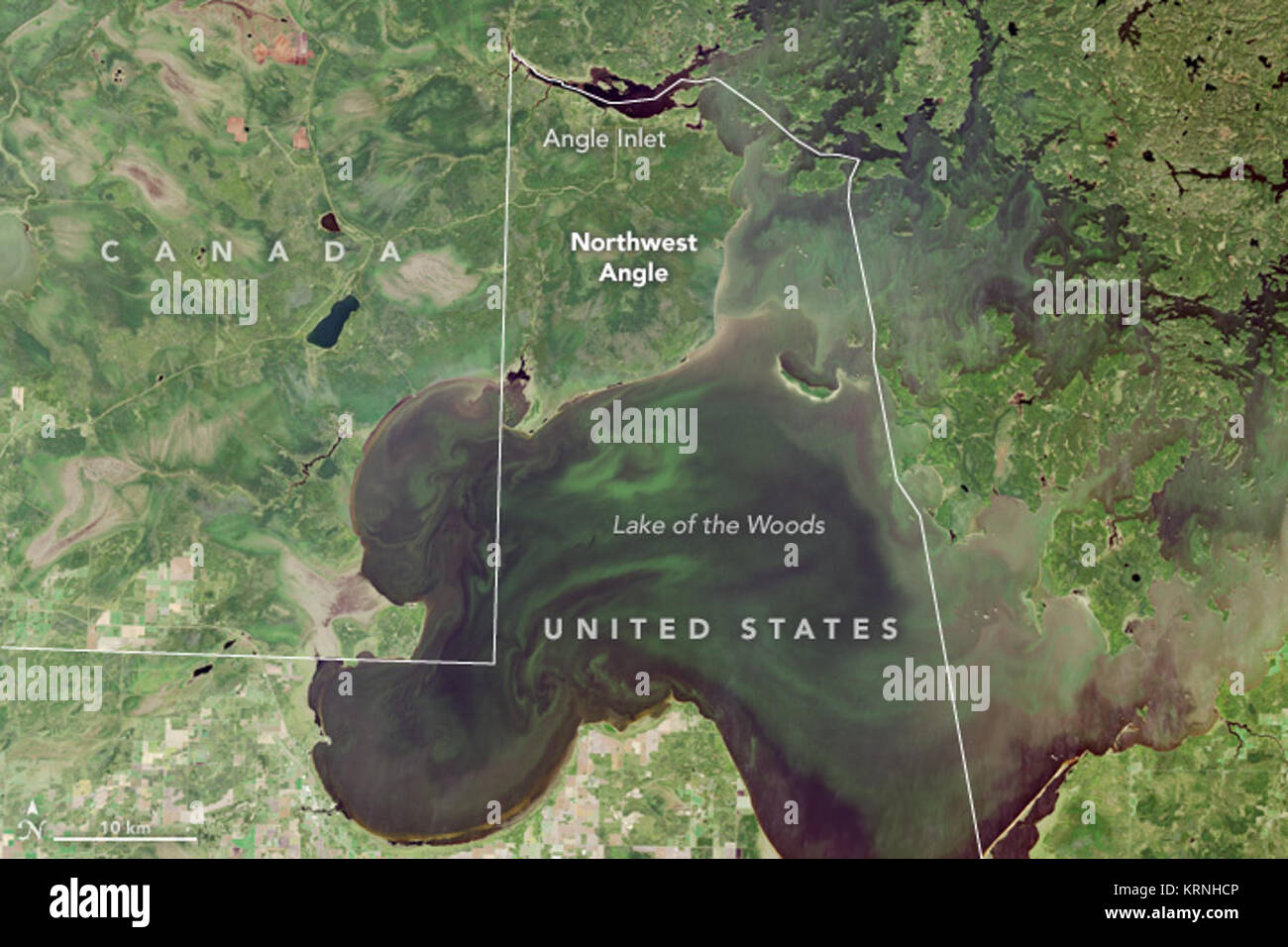 Northwest angle Landsat Stock Photo Alamy