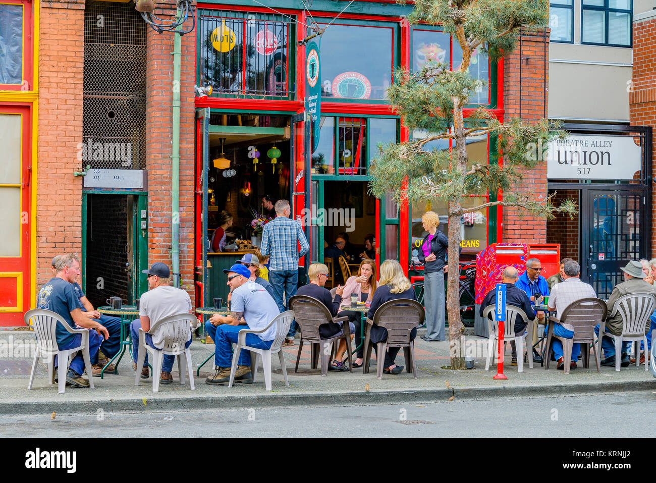 Theatre Alley, Coffee Shop patio, Chinatown, Victoria, British Columbia