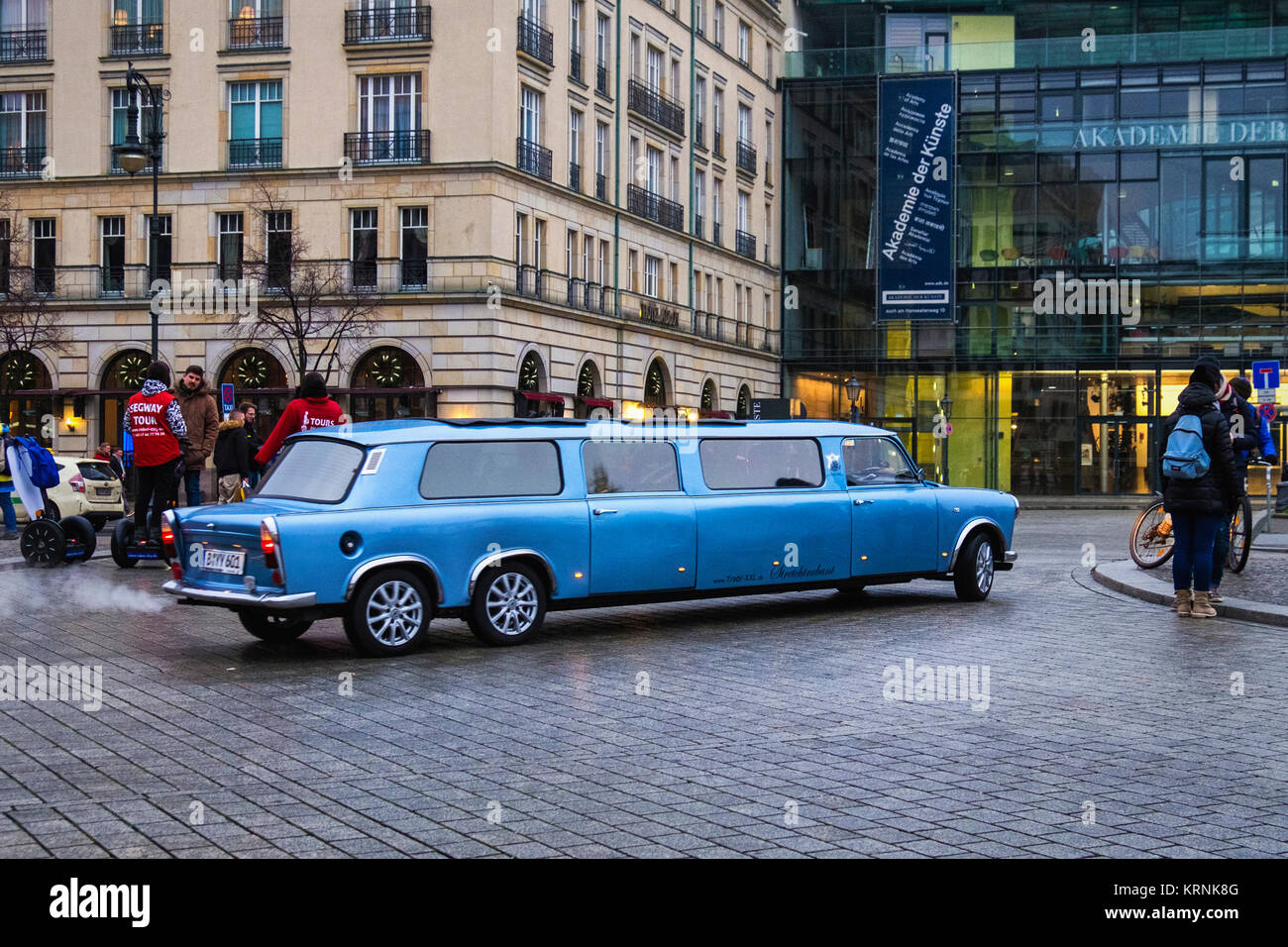Berlin Mitte,Stretch Trabant,Trabi Limosine,Unusual rental car,Automoble for special occasions Stock Photo