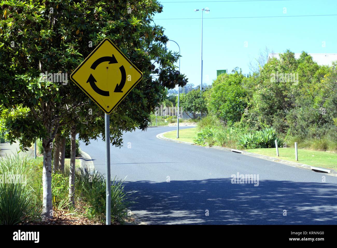 Roundabout road sign hires stock photography and images Alamy