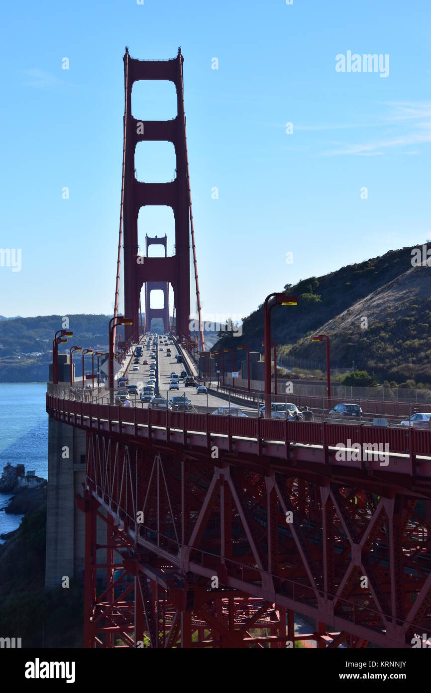 Golden Gate Bridge, from Lime Point Stock Photo