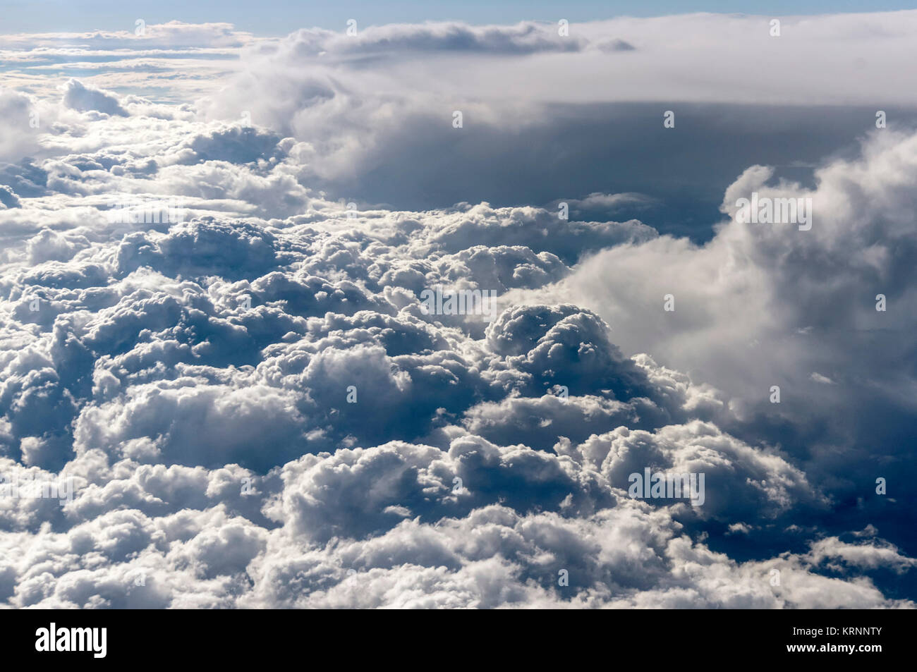 Aerial View of a wide bank of fluffy white clouds Clouds Stock Photo ...