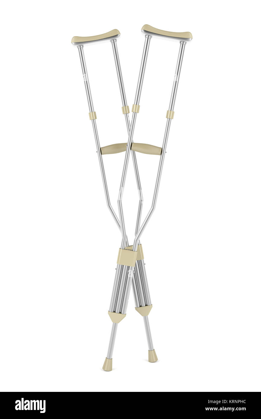 Pair of crutches Stock Photo Alamy