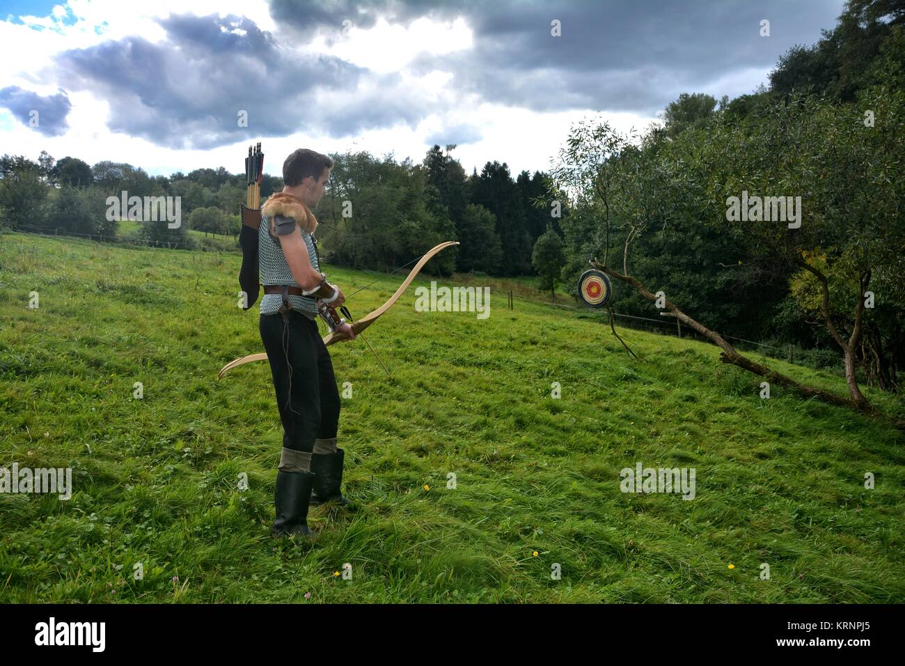 Historical Medieval Archery Target On Stock Photos & Historical