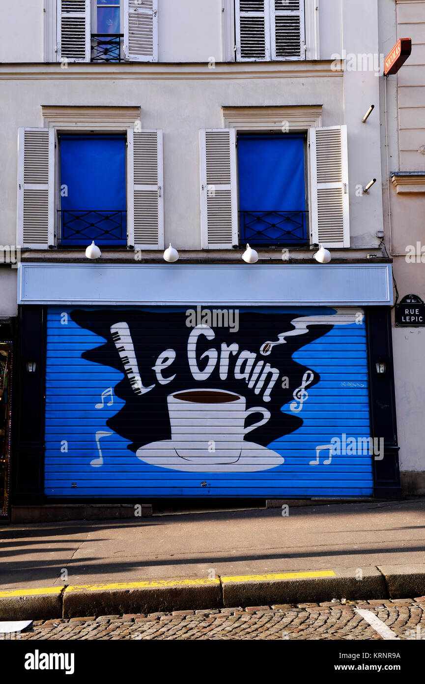 Montmartre, rue Lepic, Paris - France Stock Photo