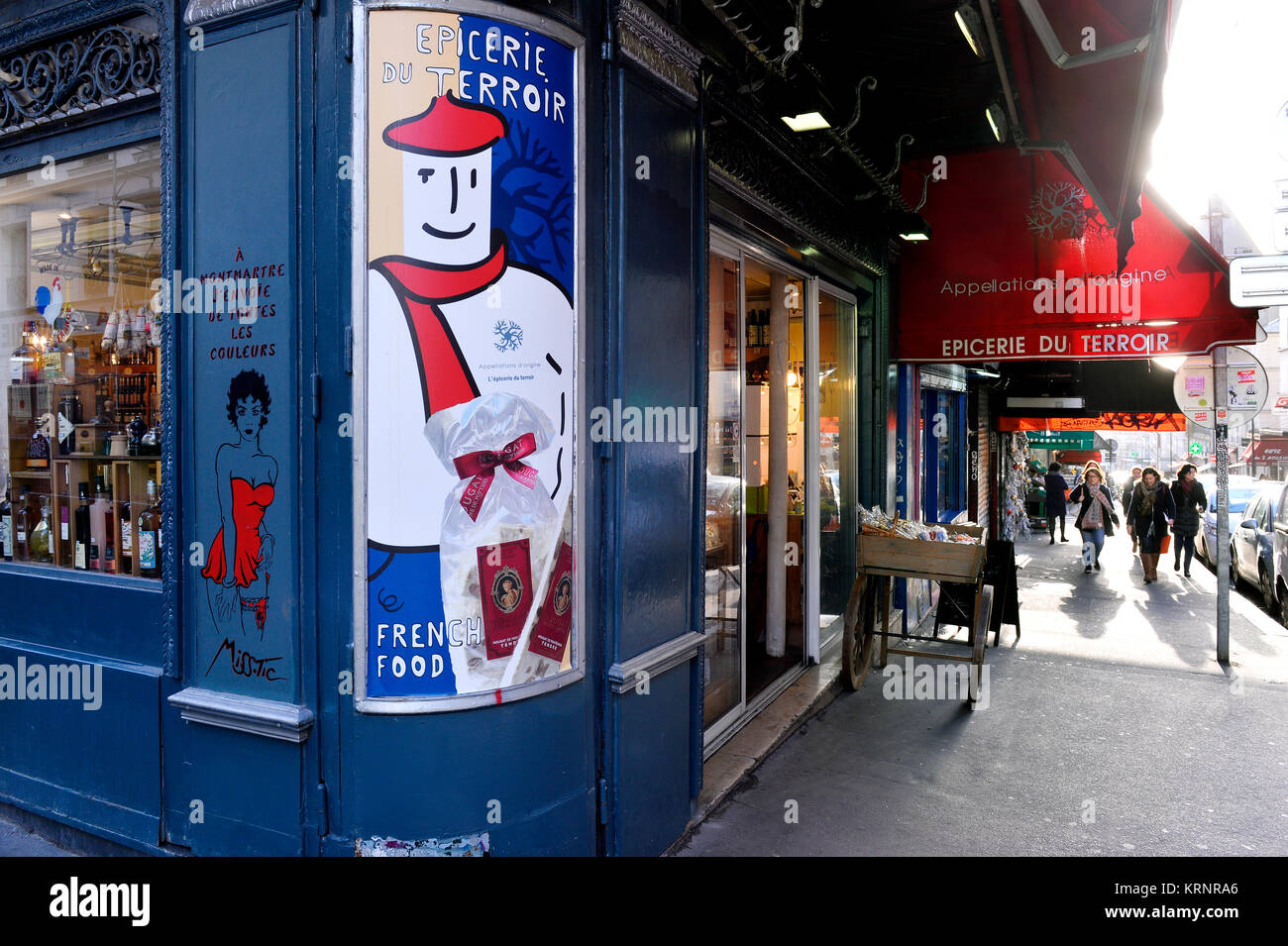 Montmartre, rue Lepic, Paris - France Stock Photo